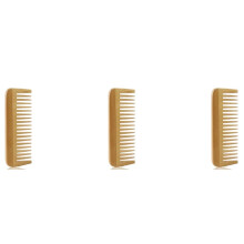 3X Thick Solid Wood Comb Wide Tooth Comb Portable Styling Massage Anti-Static Hair Comb Handleless Hairdressing Comb