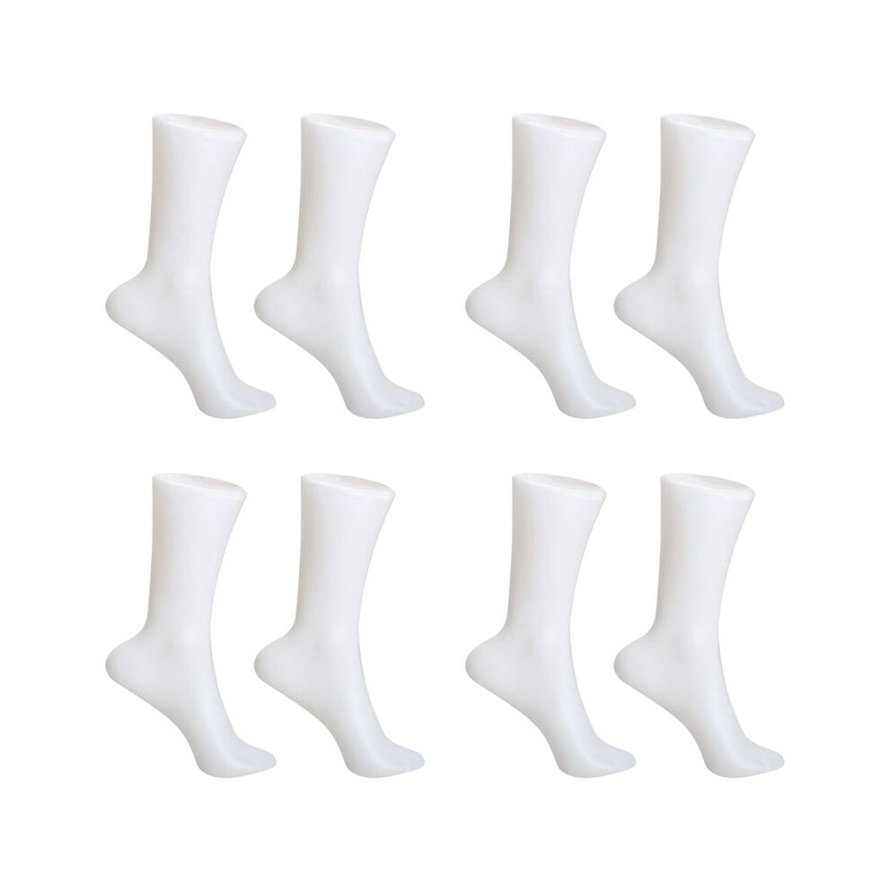 Exogio 8Pcs Female Foot Sock Sox Display Mold Short Stocking Mannequin White