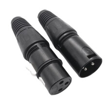 20 Pairs XLR 3 Pin Microphone Audio Cables Plug Connectors Male Female MIC Snake Plug Cable Connectors