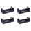 4X Plastic Shell 3V CR123A Button Cell Battery Sockets Holder Case Black 1