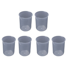 6 Stueck 50 Ml Plastik Transparenter Messbecher Fuer Labor