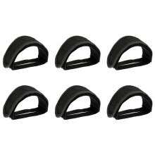 6X Soldier Fixed Gear Fixie BMX Bike Bicycle Anti-Slip Double Adhesive Straps Pedal Toe Clip Strap Belt Black