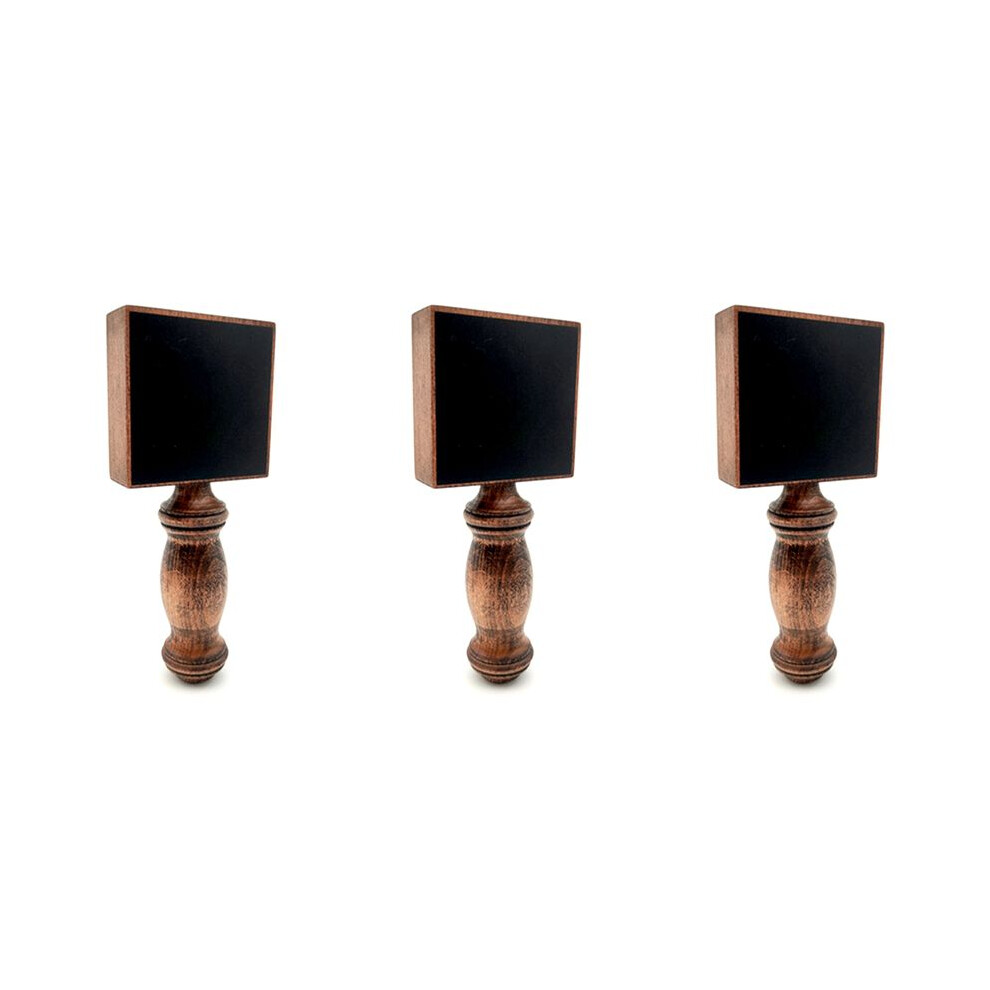Exogio 3X Personalized Beer Handle Home Brew Wooden Tap Handle, Reusable Chalkboard Diy Beer Faucet Handles Bar Decor