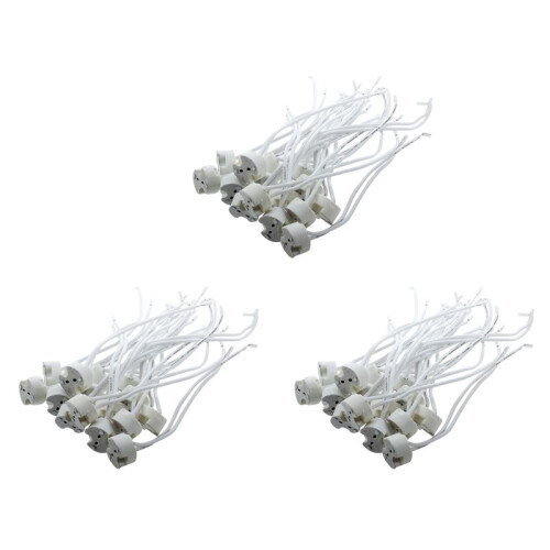 45 Pcs White MR16 GU5.3 Ceramic Base Socket LED Light Lamp Holder