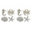 8Pcs Retro Marine Style Cast Iron Drawer Handle-Kitchen Cabinet Wardrobe Closet Hardware,White 1