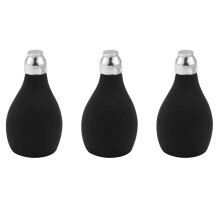 3X Botella de Spray de Polvo,Dispensador de Polvo de Silicona Recargable Contenedor de Polvo VacíO para Peluquero,Pulverizador Polvo Negro Duradero