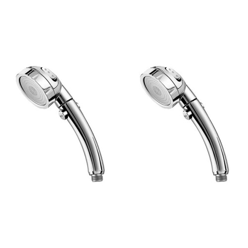 2X High Pressure Shower ,Handheld Showerhead with /Off Full Shutoff Push Button Angle-Adjustable