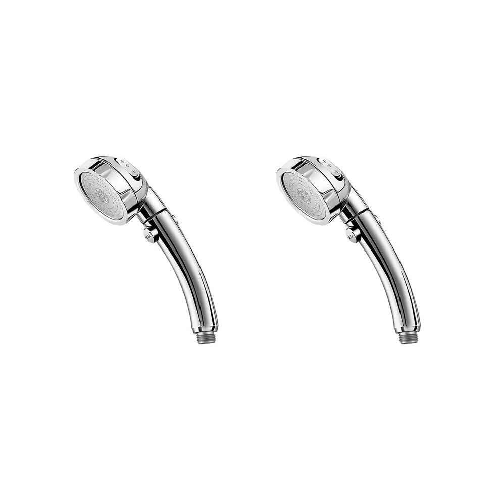 2X High Pressure Shower ,Handheld Showerhead With /Off Full Shutoff Push Button Angle-Adjustable 6131313569558