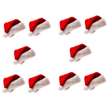 10X Weihnachts MüTze Weihnachts MüTze Weihnachts KostüM Dress PlüSch Dicke Weihnachts MüTze Erwachsene