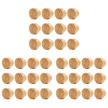 36 Pieces 35mm Boho Dresser Knobs Rattan Knobs Wood Drawer Knobs Round Wooden Dresser Handles with Screws,Nature