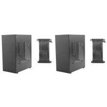 2X A07 ITX Computer Case Chassis HTPC Host Case USB3.0 ITX Enclosure with Card Extension Cable(A)