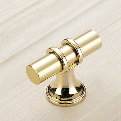 16 Packs Champagne Gold Cabinet Knobs Drawer Knobs Euro T Bar Cabinet Handles Modern Knobs for Cabinets and Drawers 1