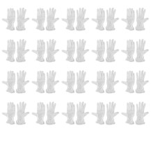 20X Paire Protection Anti-Derapant Coton Blanc Gants de Travail de Conduite