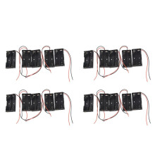 20 Pcs 2 X 1.5V AA Battery Holder Case Box Black W Wire Leads