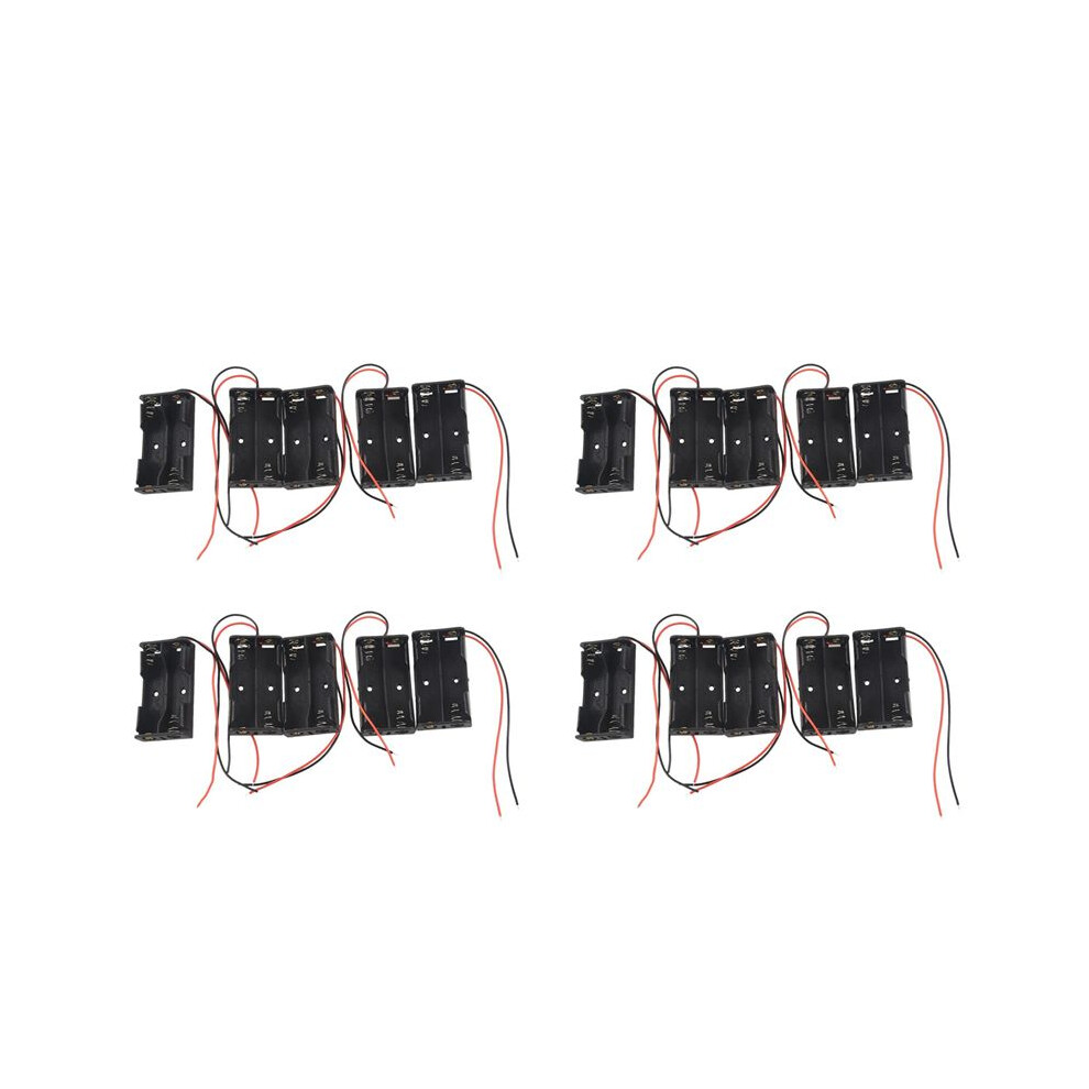 20 Pcs 2 X 1.5V Aa Battery Holder Case Box W Wire Leads Black 4713277614660