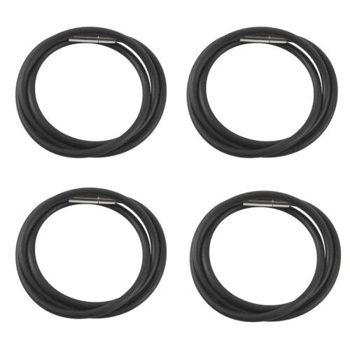 4X Collar de Goma con Cierre de Acero Inoxidable