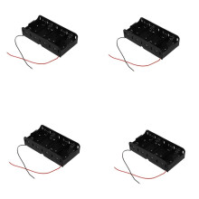 4X Spring Clip Black 4 X 1.5V D Size Battery Batteries Holder Case