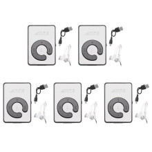5X Muziek Mp3-Speler met USB-Kabel met Hoofdtelefoon Zwart