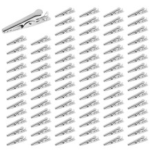 800PCS 1.06IN / 27mm  Metal Alligator Clips, Crocodile Clamps Silver Tone Nickel Plated Test  Spring Clamps.