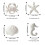 8Pcs Retro Marine Style Cast Iron Drawer Handle-Kitchen Cabinet Wardrobe Closet Hardware,White 4