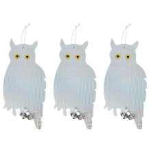 3X Gartendekorations-Vogelscheuche-Eulen-Reflektor-Reflektierender Vogel