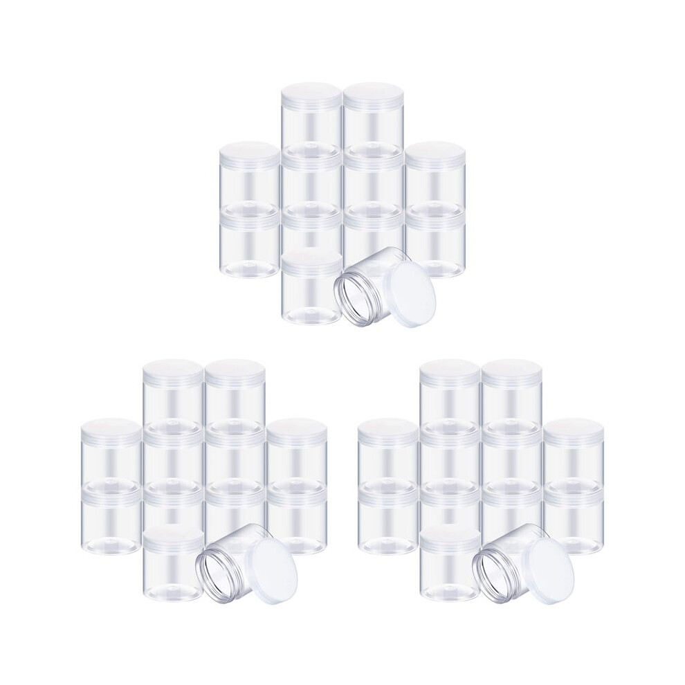 Empty 36-Pack Transparent Plastic Storage Spice Jar Wide Mouth Plastic Container With Lid For Beauty Products Exogio