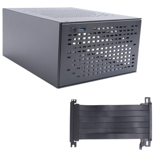 2X A07  ITX Computer Case Chassis HTPC Host Case USB3.0 ITX Enclosure with  Card Extension Cable(A) 2