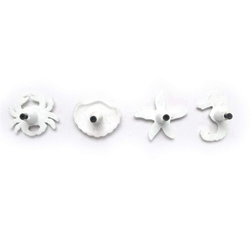 8Pcs Retro Marine Style Cast Iron Drawer Handle-Kitchen Cabinet Wardrobe Closet Hardware,White 2