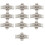 10X Double Push Button Butterfly Clasp Buckle Silver for 21mm Watch Band Strap 1