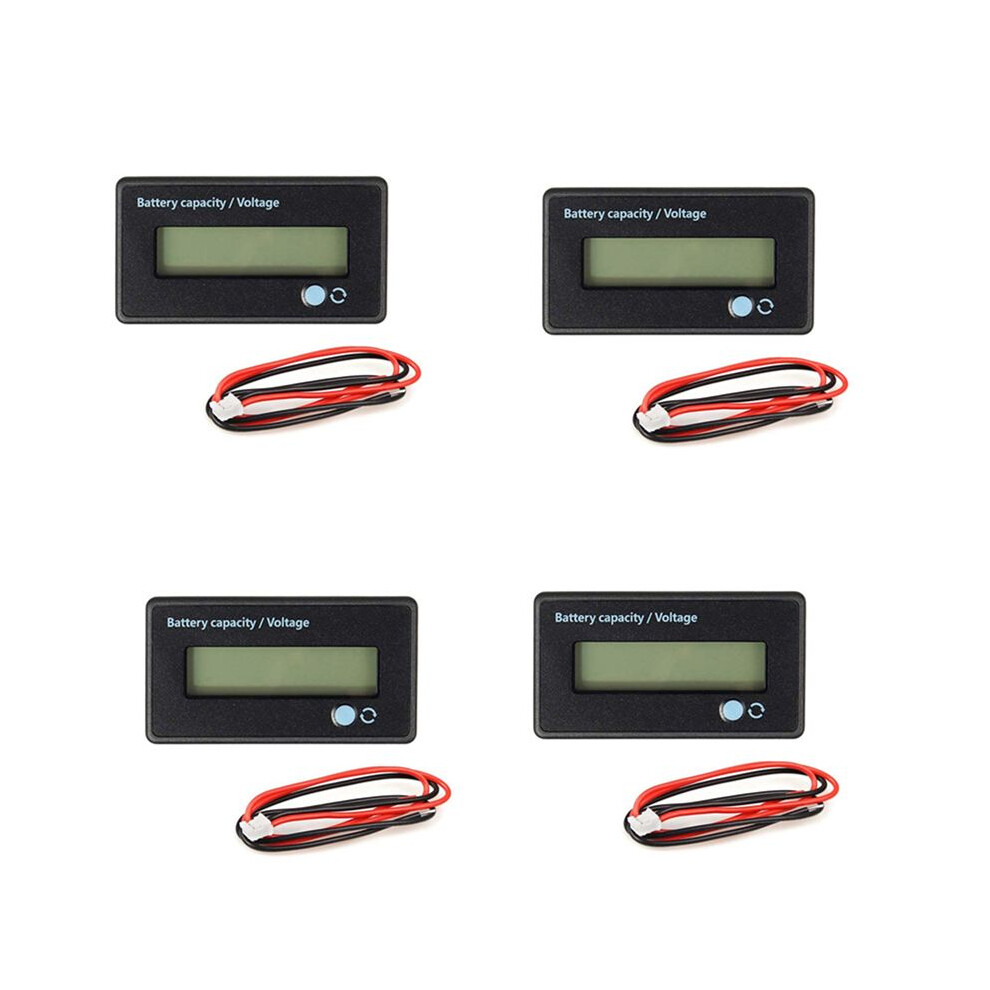 Exogio 4X Battery Meter Battery Capacity Voltage Monitor, 12/24/36/48/60/72/84V Battery Capacity Voltage Gauge Indicator
