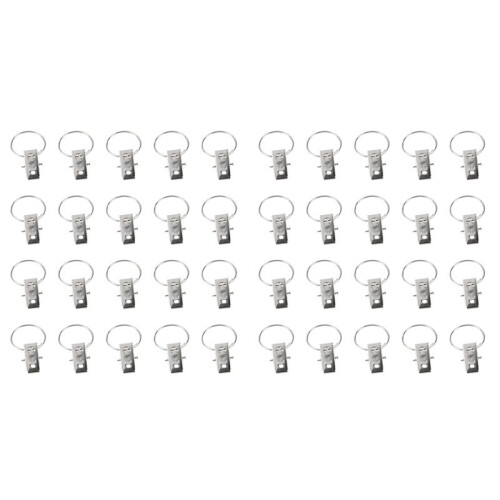 40pz Clip Bastone per Tende Anelli Tendine Clip