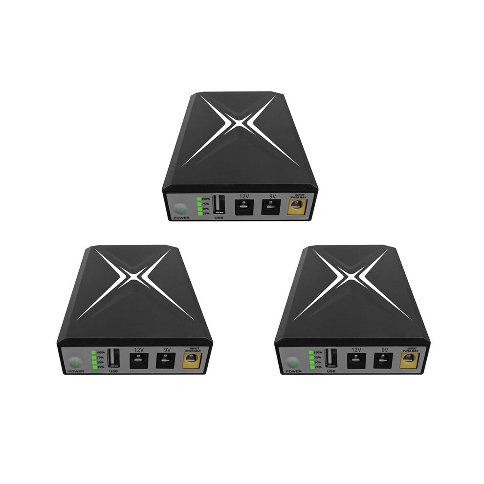 3X 5V 9V 12V Uninterruptible Power Supply Ups Usb 10400Mah/18W Battery Backup For Wifi Router Cctv Exogio