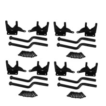 8Pcs Self Locking Gate Automatic Heavy Force Lever Fence Gate Lock for Wood Fence Gate Door Latches Steel Black