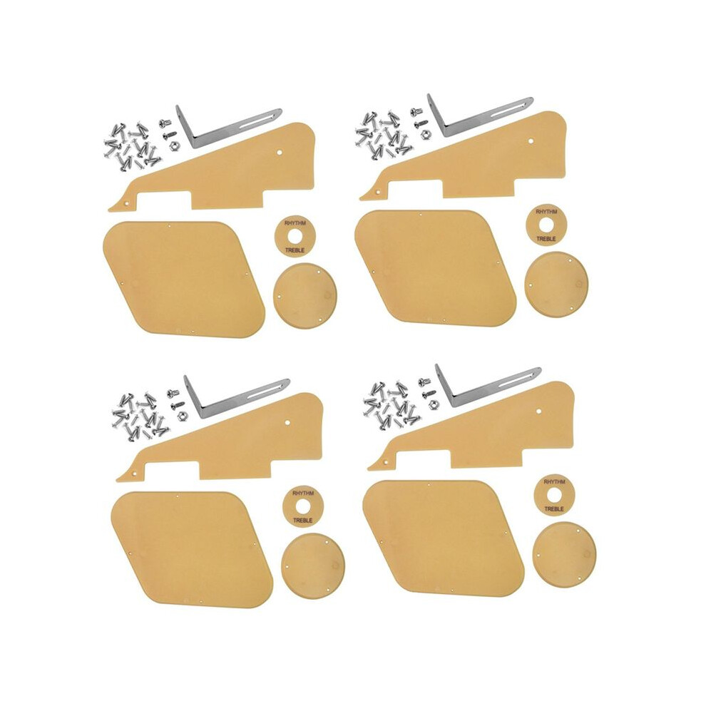 4Set Pickguard /Cavity / Covers/Pickup Selector Plate /Bracket/Screws For Lp Style Guitar Replacement Cream Exogio