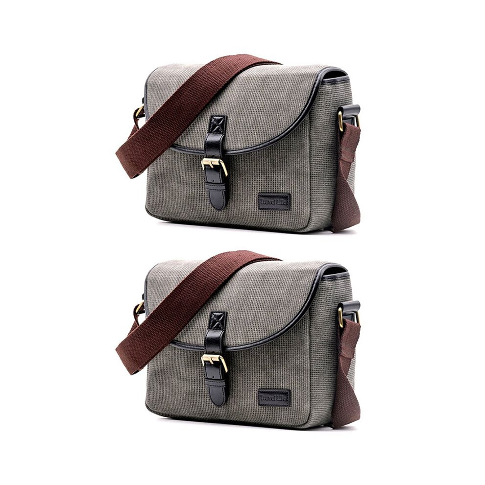2X Retro Photo Camera Bag Case Cover For 200D 77D 7D 80D 800D 1300D 6D 70D 760D 750D 700D 600D(Gray) Gray 6033990949251