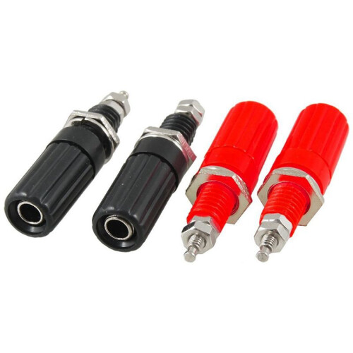 40 Pcs Metal Body 4mm Female Banana Socket 7mm Thread Binding Post Terminals 2
