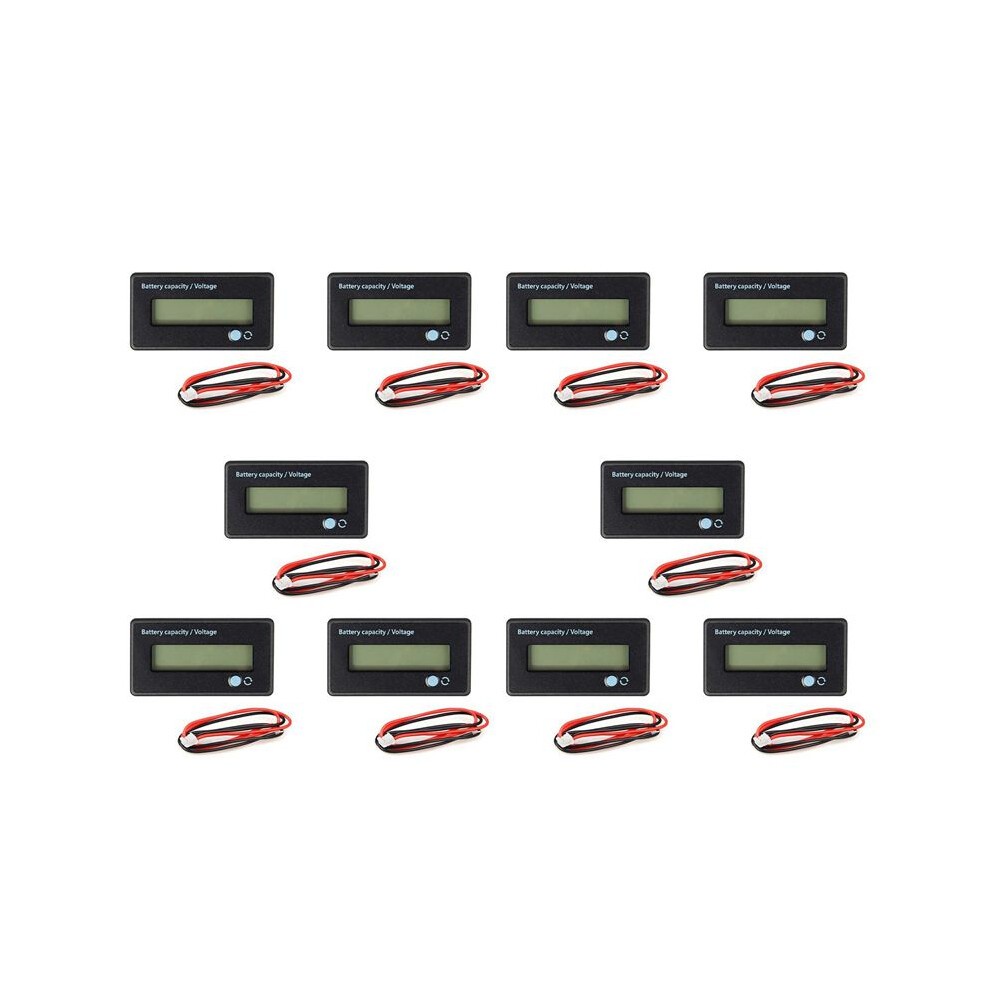Exogio 10X Battery Meter Battery Capacity Voltage Monitor, 12/24/36/48/60/72/84V Battery Capacity Voltage Gauge Indicator