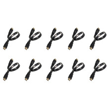 10X Short Male to Male Plug Flat Cable Cord Full HD for Audio Video HDTV TV PS3