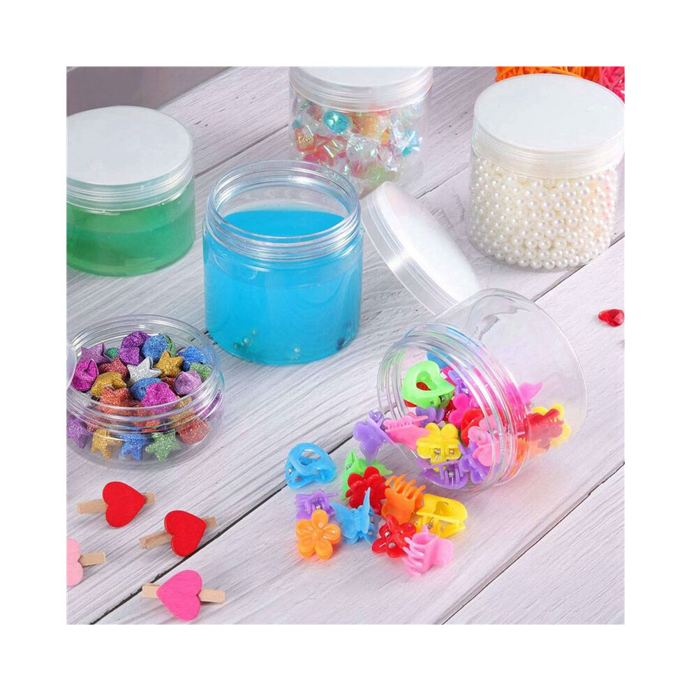 Empty 48-Pack Transparent Plastic Storage Spice Jar Wide Mouth Plastic Container With Lid For Beauty Products Exogio