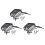 3X Parafango RC 1/10 per Cingoli RC RC4WD   AXIAL Scx10 Scocca 1
