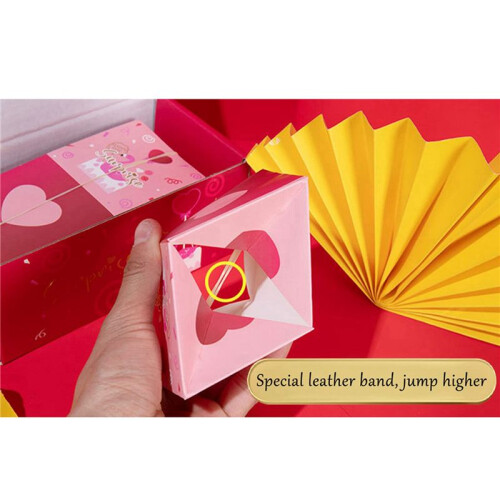 2X Exploding Gift Box Money   Surprise Birthday Prank Box, Money Roll Gift Box Chinese Red Envelope B 1