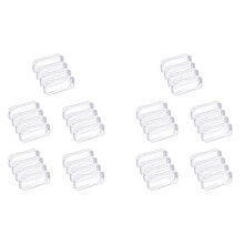 40 Pieces Clear PVC Zipper Pen Pencil Case, Capacity Pencil Bag Makeup Pouch with Zipper (White)