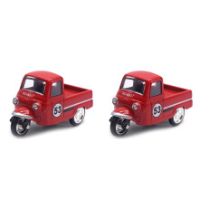 2X Vintage Tricycle Model Tricycle Adornment Tricycle Car Model Car Ornament Desktop Car Ornaments Statue-A