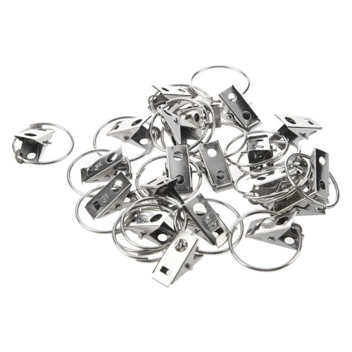 40pz Clip Bastone per Tende Anelli Tendine Clip 1