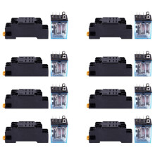 8X LY2NJ HH62P-L JQX-13F 220V AC Coil DPDT Power Relay 8 Pin W PTF08A Socket
