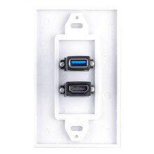 20x 2Port  + USB 3.0 Femmina Parete Pannello Frontale Presa Presa Estensore Bianco
