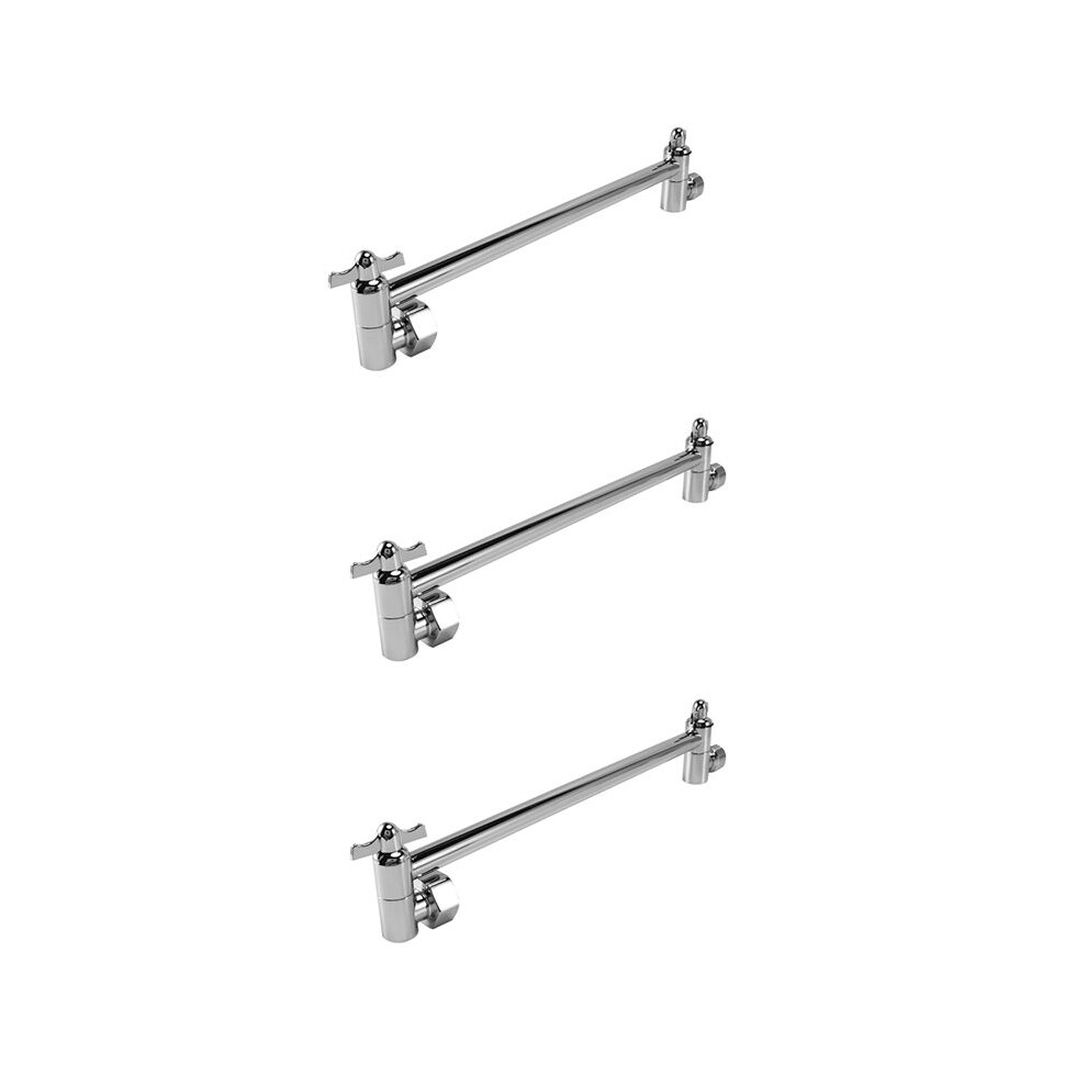 Exogio 3X Shower Arm Extension, Adjustable Height Shower Arm,Brass Shower Extension Arm,9 Inch