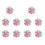 300pcs Random Color Plastic+Metal Flower  Wire Loop DIY Needle Threader Stitch Insertion Hand Machine Sewing Tool 1