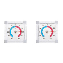 2X Venster Binnen Buiten Muur Tuin Thuis Afgestudeerde Schijf Meting Temperatuur Huishoudelijke Thermometerbenodigdheden