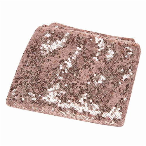 4X Rectangle Sequin Tablecloth Banquet Table Runner Wedding Reception Party Decor, Rose Gold 2